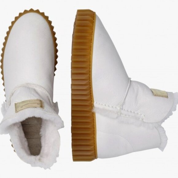 new VOILE BLANCHE BICE HONEY Booties genuine Shearling Lined in Light Gray - Picture 3 of 8